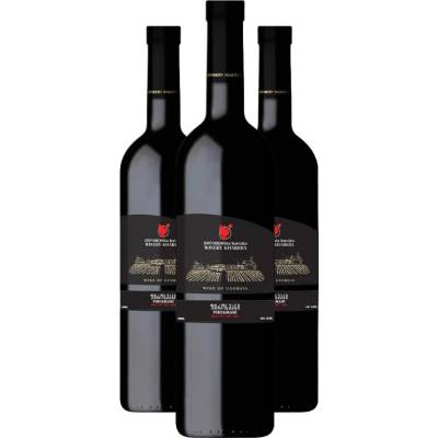 KHAREBA Khareba Pirosmani červené polosuché víno 12% 3 x 0,75 l (holá lahev)
