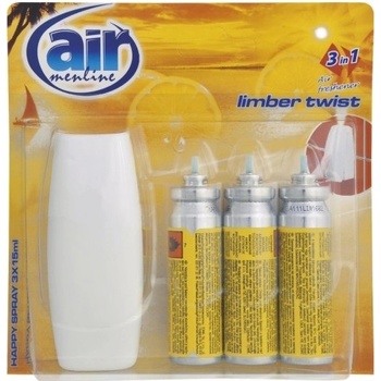 Air Menline Limber Twist, osvěžovač vzduchu, rozprašovač + náplň 3 x 15 ml