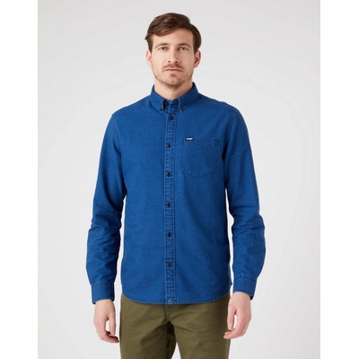 Wrangler pánská košile W5B1BMX1E button down shirt dark indigo
