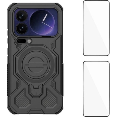 Xiaomi WANLONFENG KJ Калъф за Xiaomi 17 Pro - PC+TPU, Скрита стойка, 2 стъкла, Голям отвор, 4 цвята