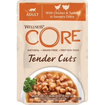Wellness Core Cat Tender kura a morka v omáčke 85 g