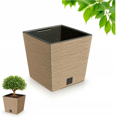 Prosperplast Květináč plast hnědý 24 x 24 x 23,5 cm