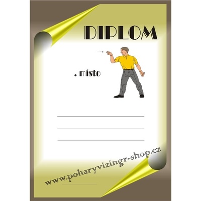 VIZINGR Šipky diplom A4 č.7 Šipky č.7 BEZ TEXTU – Zbozi.Blesk.cz