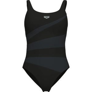arena Дамски бански костюм Arena Women's Swimsuit Isabella Wing Back Swimsuit - Black / Night Grey - размер 38 (EU) (150-5864-0312)