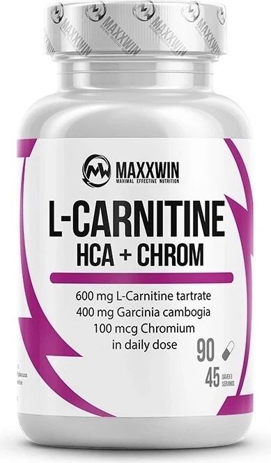 maxxwin l-carnitine hca chrome MaxxWin L-Carnitine HCA chrom 90 kapslí od 159 Kč
