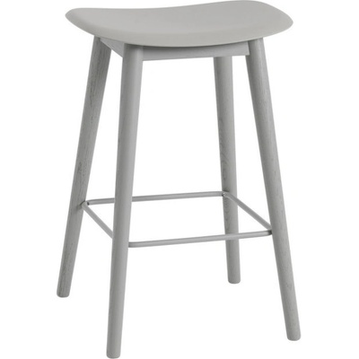 Muuto Fiber 65cm wood base grey