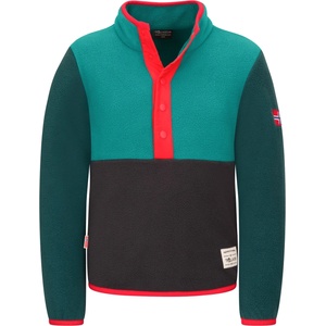 TROLLKIDS Детски поларен пуловер Trollkids Kid's Flekkefjord Half Zip Fleece jumper - Black / Dark Cyan - размер 92 (EU) (704-6251-0111)