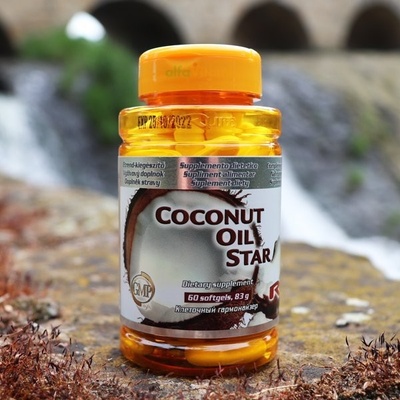 Starlife Coconut oil star pre okamžitý príjem energie s antibakteriálnym účinkom 60 kapsúl