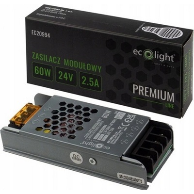 ECOLIGHT Zdroj LED slim IP20 - 24V - 2,5A - 60W - Premium Line EC20994
