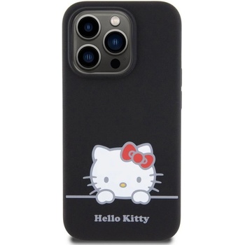 Hello Kitty Liquid Silicone Daydreaming Logo iPhone 15 Pro, čierne