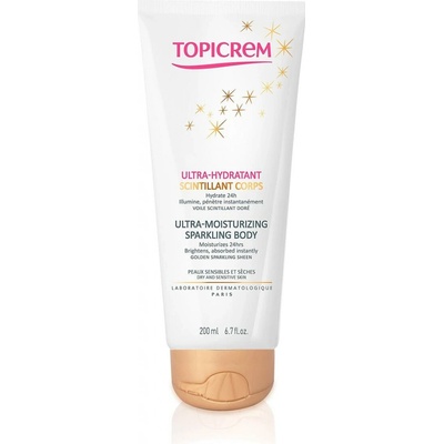 Topicrem UH BODY Ultra-Moisturizing Sparkling Body intenzivně hydratační tělové mléko se třpytkami 200 ml