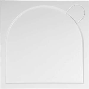 SAPHO - Душ-тава Larca G5, 90x90 см, отлят мрамор, бяла PL009 (PL009)
