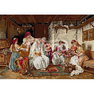 Milena Style Сватба - гоблен със схема конци dmc 1: 4