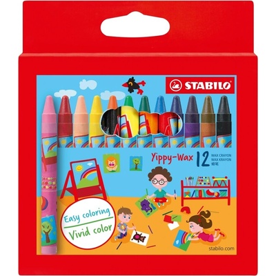 STABILO Комплект восъчни пастели, Stabilo, Yippy Wax, 12 цвята (ST2812-12)