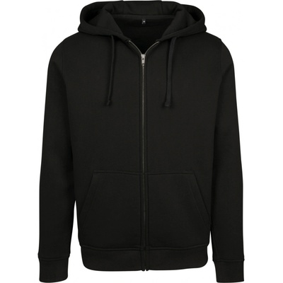 Build Your Brand mikina s kapucňou na zips BY085 Black