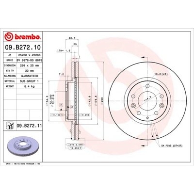 Brzdový kotouč BREMBO 09.B272.10 – Hledejceny.cz