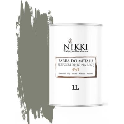 NIKKI Antikorózna farba na kov 4v1 polomatná 1 l cementovo sivá