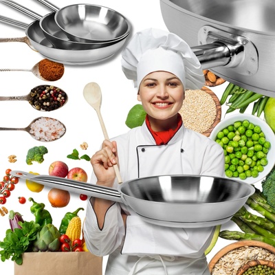 Yato Professional Tradiční pánev Kitchen Equipment 24 cm nerezová ocel
