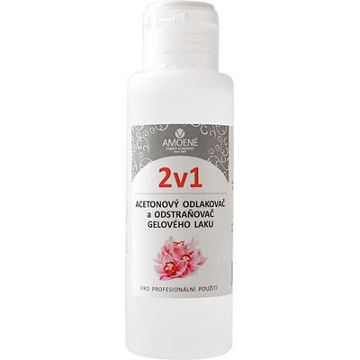 Amoene odstraňovač laku s acetónom a gél lak 2v1 100 ml