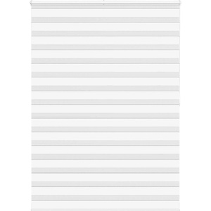 vidaXL Зеброва щора бял 160x200 см ширина на плата 155, 9 см полиестер (4014793)