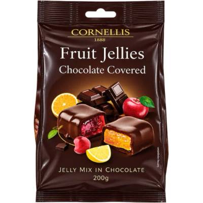 Cornellis Fruit Jellies chocolate Covered 200g (CR3081)