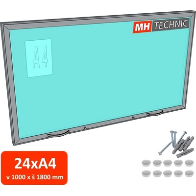 MH Technic venkovní informační vitrína MH60 1000 x 1800 mm 24 x A4