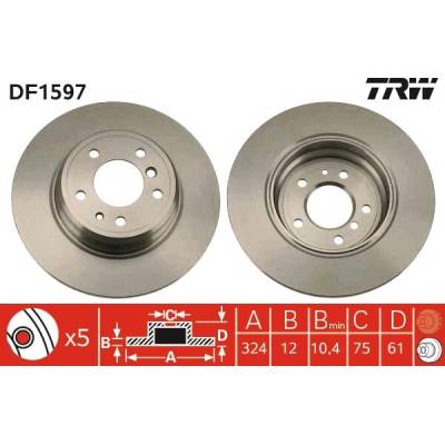 Brzdový kotúč TRW DF1597