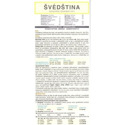 Švédština souhrn gramatiky Kniha