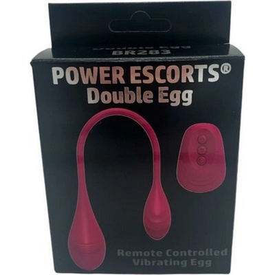 Power Escorts - Double Egg - diaľkovo ovládaný vibrátor - ružový