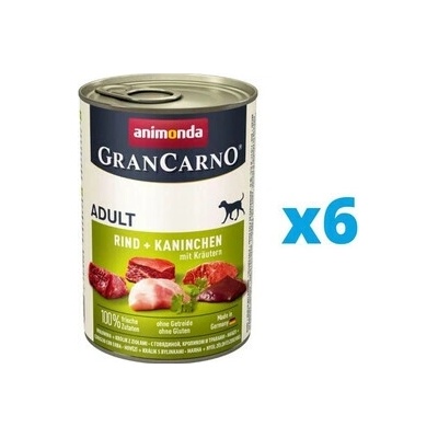 Animonda Gran Carno Adult králik & byliny 6 x 800 g