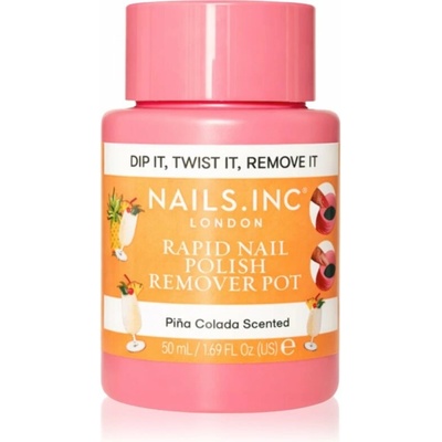 Nails Inc. Rapid Nail Polish Remover Pot Pina Colada Scented odlakovač na nehty 50 ml