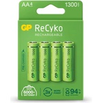GP Batteries Акумулаторна Батерия R6 AA 130AAHC-EB4 1300mAh NiMH 4 бр. в опаковка G (GP-BR-130AAHC-EB4)