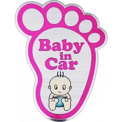 4CAR Samolepka dítě v autě pro holky "BABY IN CAR" | – Zboží Dáma