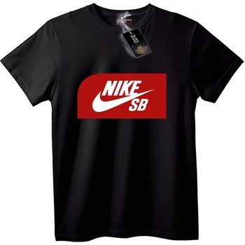 NOONEBRAND Тениска Nike SB Лого Черна - XS, Black