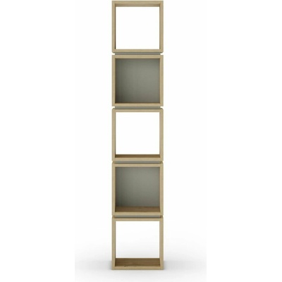 Knižnica v dekore duba v zeleno-prírodnej farbe 32x167 cm Lofty – Marckeric
