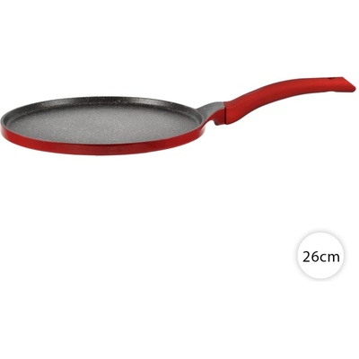 Perfect Home Panvica na palacinky 26 cm na indukciu, granitová, Metal Red – 12764
