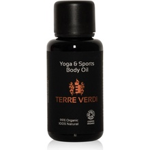 Terre Verdi BIO tělový masážní olej s vůní zázvoru, eukalyptu a černého pepře Yogasports 30 ml