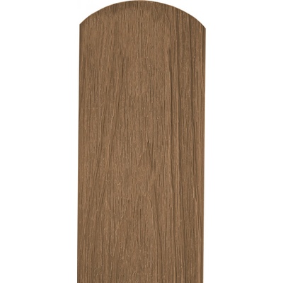 Plotovka Dřevoplus Profi 138 mm, barva Teak - hnědá Výška plotovky: 120 cm, Varianta plotovky: kulatá