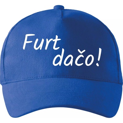 Furt dačo so zahnutým šiltom a látkovou sponou veľkosť Kráľovská modrá