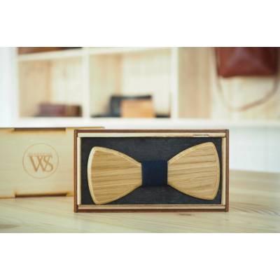 Wood Style Motýlek Kulatý Modrotisk Dub
