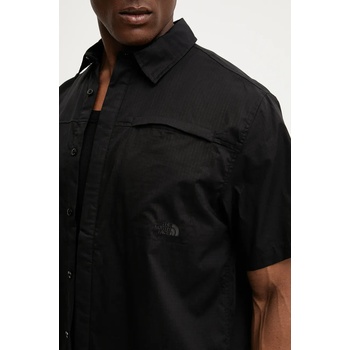 The North Face Памучна риза The North Face Heritage мъжка в черно със свободна кройка с класическа яка NF0A8B76JK31 (NF0A8B76JK31)