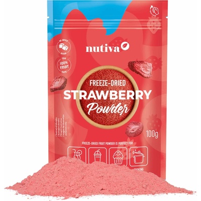 NUTIVA Lyofilizované jahody v prášku 100 g