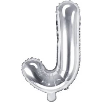 Image 1 of PartyDeco Балон от фолио Mini - Буква J 35см сребърен