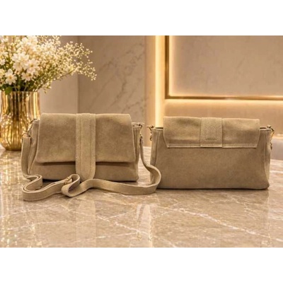 Max Original Leather Dámska kožená kabelka taupe 10