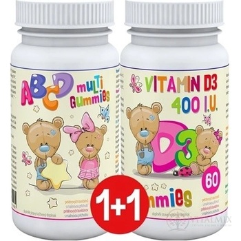 ABCD Multi Gummies+D3 Gummies pektin.bonbon. 2 x 60ks