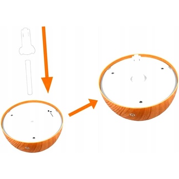 LTC zvlhčovač vzduchu 4 farby osvetlené 130 ml svetlé drevo