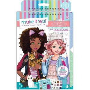 Make It Real Книжка със стикери и шаблони Make it Real - Pretty Kitty, Моден дизайнер (3204) - ozone