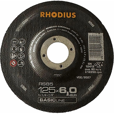 Rhodius Brúsny kotúč 125 x 6,0 x 22,23 mm 395042