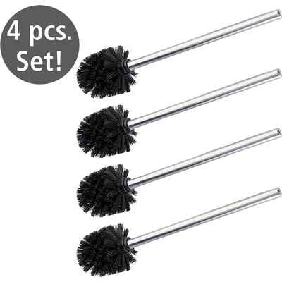 Четки за тоалетна в комплект 4 бр. с резервна четка от неръждаема стомана в блестящо сребрист цвят Ø8cm - Wenko (24089800)