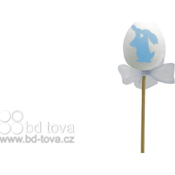 BD-TOVA Bílé vejce s modrým zajícem zápich